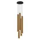 ROSSINI ILLUMINAZIONE - SOSPENSIONE 5 ELEMENTI TONDA NERA/ORO GU10 50W 60CM