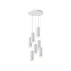 ROSSINI ILLUMINAZIONE - SOSPENSIONE 7 ELEMENTI TONDA BIANCA/BIANCA GU10 50W 15CM