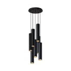 ROSSINI ILLUMINAZIONE - SOSPENSIONE 7 ELEMENTI TONDA NERA/NERA GU10 50W 30CM