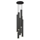 ROSSINI ILLUMINAZIONE - SOSPENSIONE 7 ELEMENTI TONDA NERA/TITANIO GU10 50W 60CM