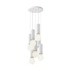 ROSSINI ILLUMINAZIONE - SOSPENSIONE 7 ELEMENTI TONDA BIANCA/BIANCA E27 50W 15CM
