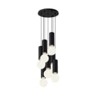 ROSSINI ILLUMINAZIONE - SOSPENSIONE 7 ELEMENTI TONDA NERA/NERA E27 50W 15CM