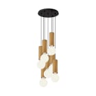 ROSSINI ILLUMINAZIONE - SOSPENSIONE 7 ELEMENTI TONDA NERA/ORO E27 50W 15CM