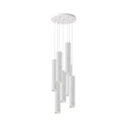 ROSSINI ILLUMINAZIONE - SOSPENSIONE 7 ELEMENTI TONDA BIANCA/BIANCA LED 3X7W 3000K CRI90 30CM