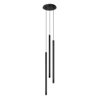 ROSSINI ILLUMINAZIONE - SOSPENSIONE 3 ELEMENTI TONDA NERA/NERA LED 3X9W 3000K CRI90