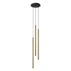 ROSSINI ILLUMINAZIONE - SOSPENSIONE 3 ELEMENTI TONDA NERA/ORO LED 3X9W 3000K CRI90