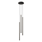 ROSSINI ILLUMINAZIONE - SOSPENSIONE 3 ELEMENTI TONDA NERA/TITANIO LED 3X9W 3000K CRI90