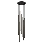 ROSSINI ILLUMINAZIONE - SOSPENSIONE 7 ELEMENTI TONDA NERA/TITANIO LED 7X9W 3000K CRI90