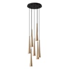 ROSSINI ILLUMINAZIONE - SOSPENSIONE 7 ELEMENTI TONDA NERA/ORO GU10 IP20
