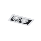 ROSSINI ILLUMINAZIONE - DOWNLIGHT DOPPIO QUADRATO CARDANICO BIANCO GU10 IP20