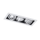ROSSINI ILLUMINAZIONE - DOWNLIGHT TRIPLO QUADRATO CARDANICO BIANCO GU10 IP20