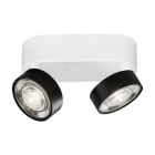 ROSSINI ILLUMINAZIONE - APPLIQUE/PLAFONIERA BIANCO/NERO LED 2X6,4W IP20 3000K CRI90