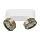 ROSSINI ILLUMINAZIONE - APPLIQUE/PLAFONIERA BIANCO/ORO LED 2X6,4W IP20 3000K CRI90