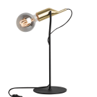 ROSSINI ILLUMINAZIONE - LAMPADA DA TAVOLO NERO/OTTONE SPAZZOLATO E27 IP20