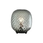 ROSSINI ILLUMINAZIONE - LAMPADA DA TAVOLO NERA IN VETRO BALLOTON PETROLIO