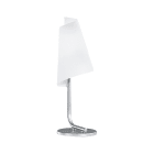ROSSINI ILLUMINAZIONE - LAMPADA DA TAVOLO ANODIZZATA/VETRO BIANCO ACIDATO E14 IP20