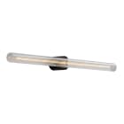 ROSSINI ILLUMINAZIONE - APPLIQUE DA BAGNO NERA CON S14D RIGATA 7W IP44 2700K