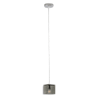 ROSSINI ILLUMINAZIONE - SOSPENSIONE QUADRATA IN VETRO FUME' E14 IP20