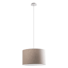 ROSSINI ILLUMINAZIONE - SOSPENSIONE BIANCA/PARALUME CILINDRICO AVORIO E27 IP20 48CM