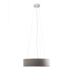 ROSSINI ILLUMINAZIONE - SOSPENSIONE BIANCA/PARALUME CILINDRICO GRIGIO E27 IP20 48CM