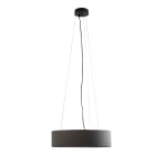 ROSSINI ILLUMINAZIONE - SOSPENSIONE NERA/PARALUME CILINDRICO ANTRACITE E27 IP20 48CM