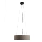 ROSSINI ILLUMINAZIONE - SOSPENSIONE NERA/PARALUME CILINDRICO TORTORA E27 IP20 48CM