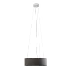 ROSSINI ILLUMINAZIONE - SOSPENSIONE BIANCA/PARALUME CILINDRICO ANTRACITE E27 IP20 48CM