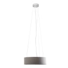 ROSSINI ILLUMINAZIONE - SOSPENSIONE BIANCA/PARALUME CILINDRICO GRIGIO E27 IP20 48CM