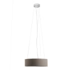 ROSSINI ILLUMINAZIONE - SOSPENSIONE BIANCA/PARALUME CILINDRICO TORTORA E27 IP20 48CM