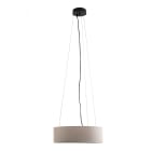 ROSSINI ILLUMINAZIONE - SOSPENSIONE NERA/PARALUME CILINDRICO AVORIO E27 IP20 48CM