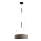 ROSSINI ILLUMINAZIONE - SOSPENSIONE NERA/PARALUME CILINDRICO TORTORA E27 IP20 48CM
