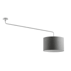 ROSSINI ILLUMINAZIONE - PLAFONIERA BIANCA/PARALUME CILINDRICO ANTRACITE E27 IP20 48CM