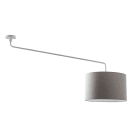 ROSSINI ILLUMINAZIONE - PLAFONIERA BIANCA/PARALUME CILINDRICO GRIGIO E27 IP20 48CM