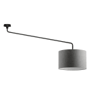 ROSSINI ILLUMINAZIONE - PLAFONIERA NERA/PARALUME CILINDRICO ANTRACITE E27 IP20 48CM