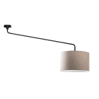 ROSSINI ILLUMINAZIONE - PLAFONIERA NERA/PARALUME CILINDRICO AVORIO E27 IP20 48CM