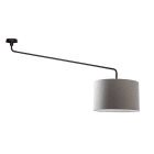 ROSSINI ILLUMINAZIONE - PLAFONIERA NERA/PARALUME CILINDRICO GRIGIO E27 IP20 48CM