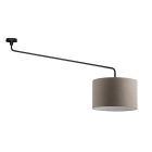 ROSSINI ILLUMINAZIONE - PLAFONIERA NERA/PARALUME CILINDRICO TORTORA E27 IP20 48CM
