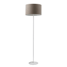 ROSSINI ILLUMINAZIONE - PIANTANA BIANCA/PARALUME CILINDRICO TORTORA E27 IP20 48CM