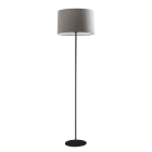 ROSSINI ILLUMINAZIONE - PIANTANA NERA/PARALUME CILINDRICO GRIGIO E27 IP20 48CM