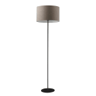 ROSSINI ILLUMINAZIONE - PIANTANA NERA/PARALUME CILINDRICO TORTORA E27 IP20 48CM