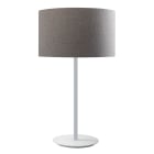 ROSSINI ILLUMINAZIONE - LAMPADA TAVOLO BIANCA/PARALUME CILINDRICO GRIGIO E27 IP20