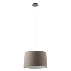 ROSSINI ILLUMINAZIONE - SOSPENSIONE NERA/PARALUME CONICO TORTORA E27 IP20 48CM