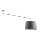 ROSSINI ILLUMINAZIONE - PLAFONIERA BIANCA/PARALUME CONICO ANTRACITE E27 IP20 48CM