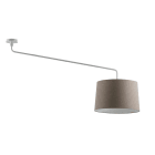 ROSSINI ILLUMINAZIONE - PLAFONIERA BIANCA/PARALUME CONICO TORTORA E27 IP20 48CM