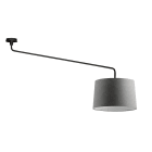 ROSSINI ILLUMINAZIONE - PLAFONIERA NERA/PARALUME CONICO ANTRACITE E27 IP20 48CM