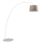 ROSSINI ILLUMINAZIONE - PIANTANA BIANCA/PARALUME CONICO AVORIO E27 IP20 60CM