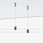 ROSSINI ILLUMINAZIONE - KIT SOSPENSIONE CROMATO PER WIRE/CABLE