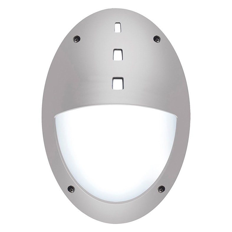 ROSSINI ILLUMINAZIONE - APPLIQUE/PLAFONIERA OVALE GRIGIA E27 IP6