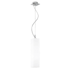 ROSSINI ILLUMINAZIONE - SOSPENSIONE CROMO/VETRO BIANCO SATINATO