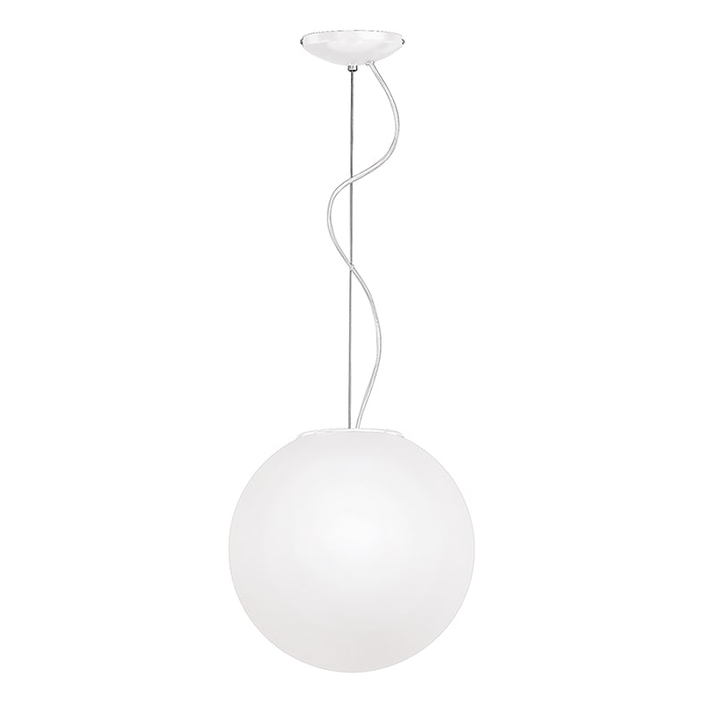 ROSSINI ILLUMINAZIONE - SOSPENSIONE BIANCA/VETRO SATINATO E27 IP